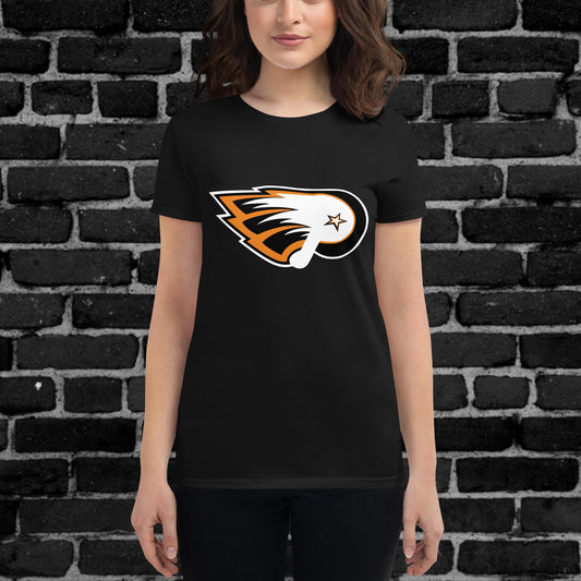 Women's Short Sleeve T-Shirt - Orange/Black